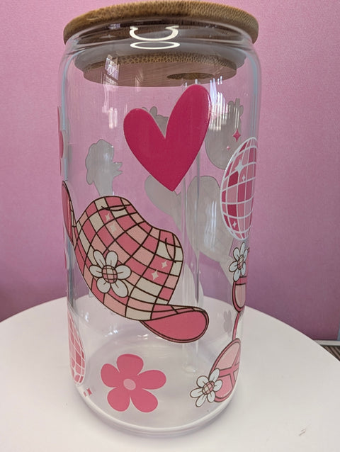 Vaso Temático de Vidrio con Tapa